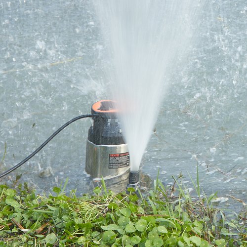 1HP Sump Pump 4020GPH 30FT Lift Stainless Steel Submersible Sludge Pump