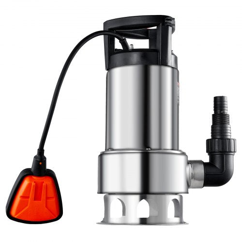 1HP Sump Pump 4020GPH 30FT Lift Stainless Steel Submersible Sludge Pump