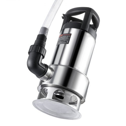 1HP Sump Pump 4020GPH 30FT Lift Stainless Steel Submersible Sludge Pump