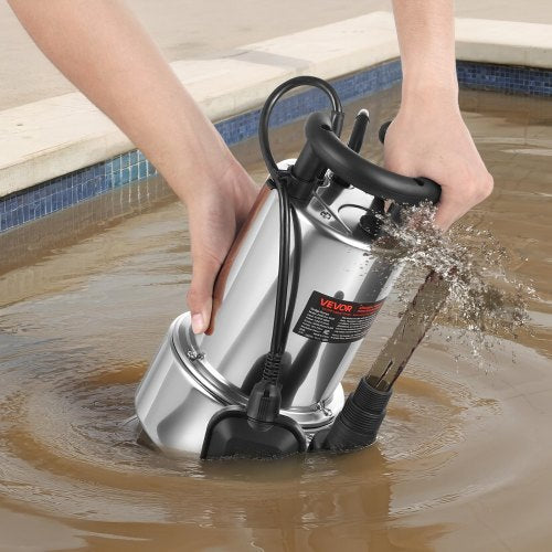 1 HP Submersible Sump Pump 5500 GPH Stainless Steel Submersible Sewage