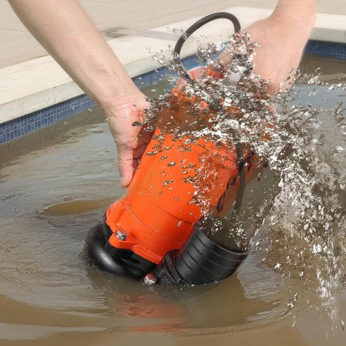 1 HP Submersible Trash Pump 5000 GPH 120V Cast Iron Submersible Sump