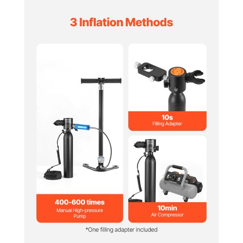 Scuba Tank5L Portable Diving Tank Diving Oxygen Cylinder Support 510 1