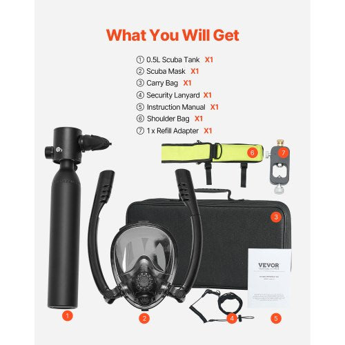 Scuba Tank5L Portable Diving Tank Diving Oxygen Cylinder Support 510 1