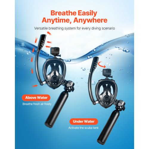 Scuba Tank 05L Portable Scuba Diving Tank Diving Oxygen Cylinder Supports