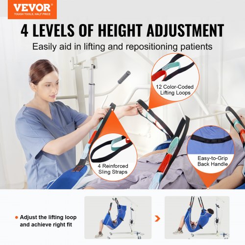 Full Body Patient Lift Sling Commode Opening Patient Lift Medical Sling