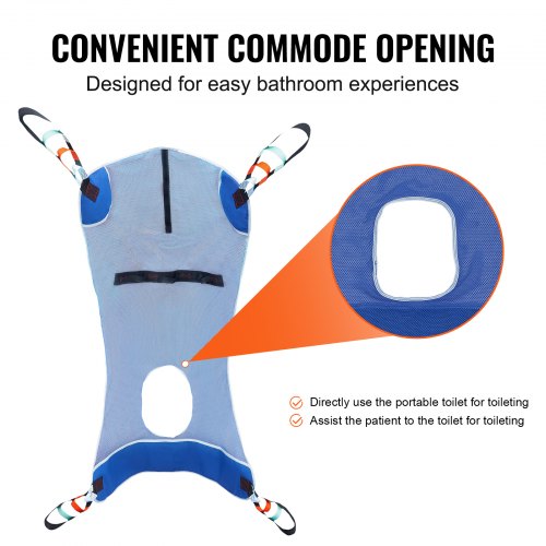 Full Body Patient Lift Sling Commode Opening Patient Lift Medical Sling