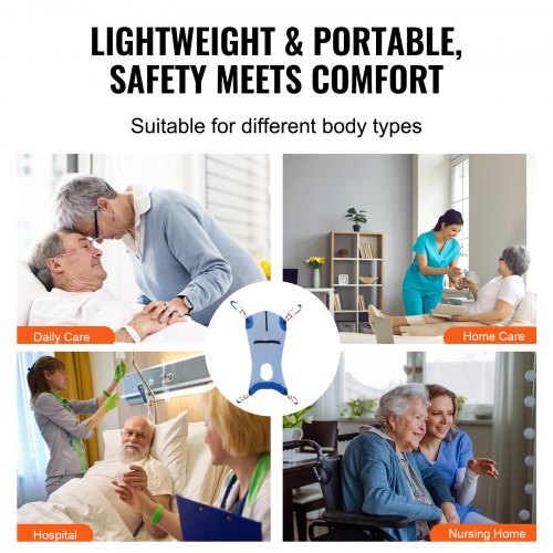 Full Body Patient Lift Sling Commode Opening Patient Lift Medical Sling