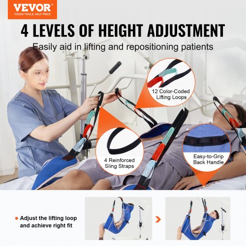 Universal Full Body Patient Lift Sling – Medium Patient Lift Medical Sling