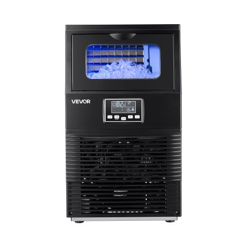 Commercial Ice Maker Machine 80 Lbs24H With 12Lbs Storage 32 Cubes Per Cycle