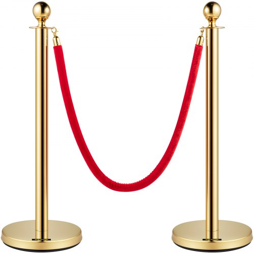 Stanchion Post with Velvet Rope 6Pack Crowd Control Stanchion with 4PCS