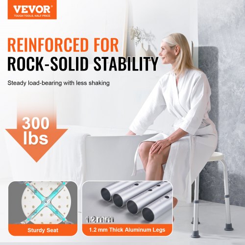 Shower Chair for Inside Shower Adjustable Height Shower Stool NonSlip
