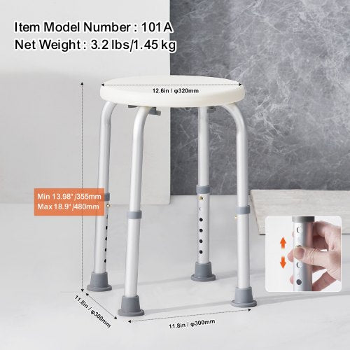 Shower Chair for Inside Shower Adjustable Height Shower Stool NonSlip