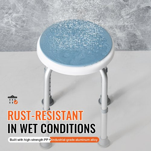 Shower Chair for Inside Shower 360 Degree Swivel Shower Seat Adjustable