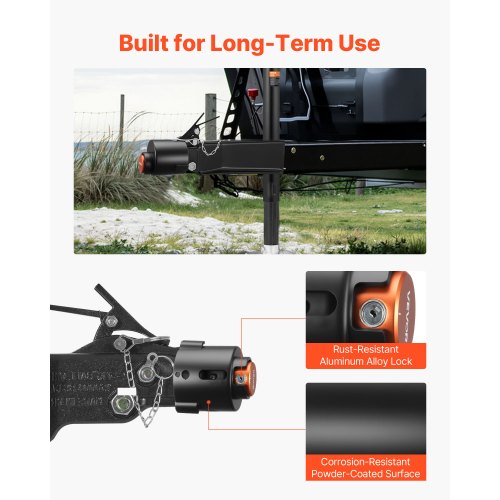 Trailer Lock Fits 2516Inch Cast Ball Couplers Heavy Duty Hitch Lock