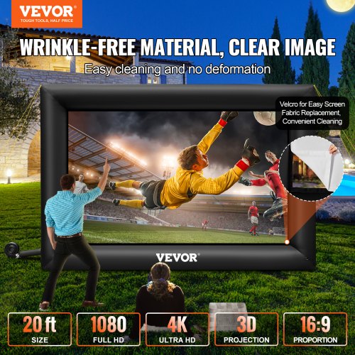 Inflatable Movie Screen 20FT Inflatable Projector Screen for outside with 350W