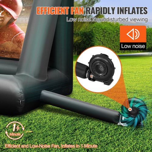 Inflatable Movie Screen 20FT Inflatable Projector Screen for outside with 350W