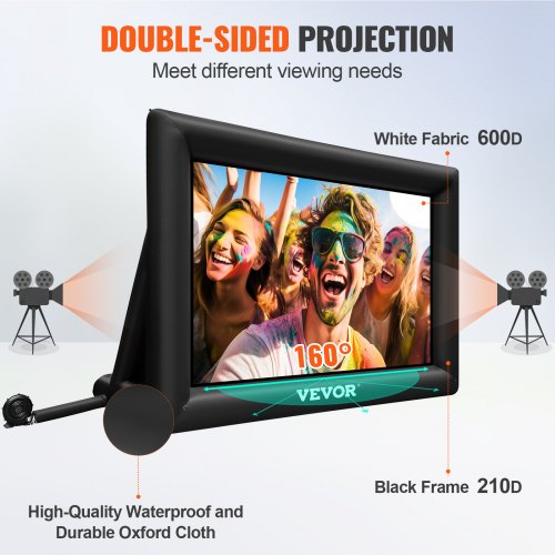 Inflatable Movie Screen 20FT Inflatable Projector Screen for outside with 350W