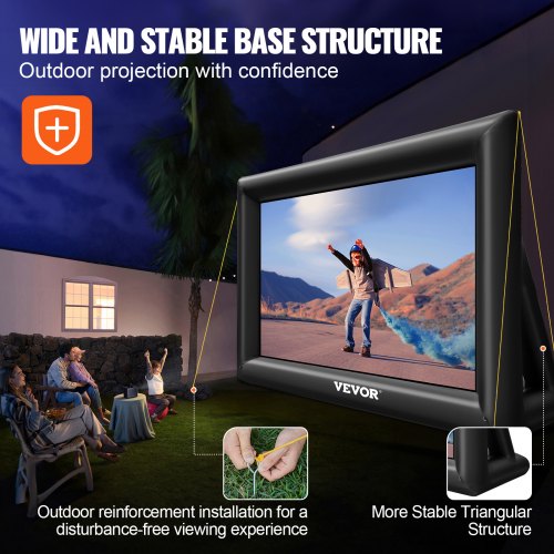Inflatable Movie Screen 20FT Inflatable Projector Screen for outside with 350W
