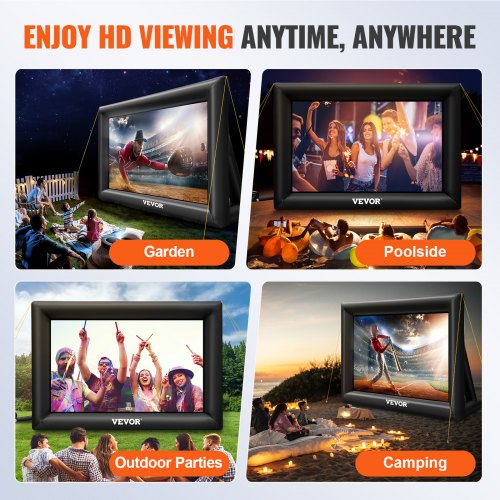 Inflatable Movie Screen 20FT Inflatable Projector Screen for outside with 350W