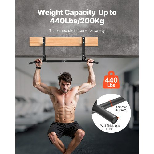 Joist Mount Pull Up Bar Ceiling Mounted Chin Up Bar for Home Gym