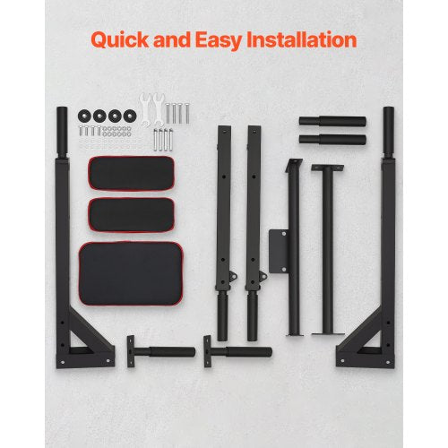 Multifunctional Pull Up Bar Wall Mounted Chin Up Bar Dip Station for Home