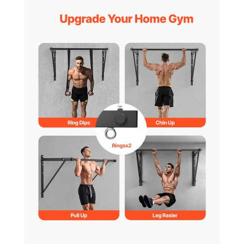 Pull Up Bar 50 in Width Wall Mounted Pull Ups Adjustable Depth 22 or 30