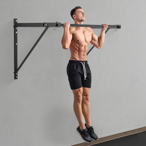 Pull Up Bar 50 in Width Wall Mounted Pull Ups Adjustable Depth 22 or 30