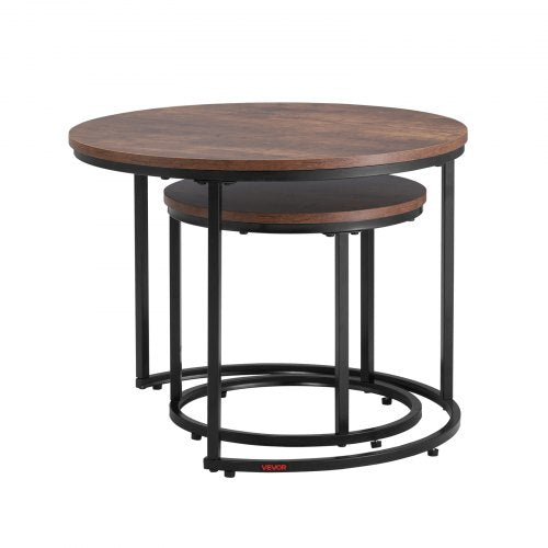 Nesting Coffee Table Set of 2 23.6 in Round Coffee Table Nesting Tables