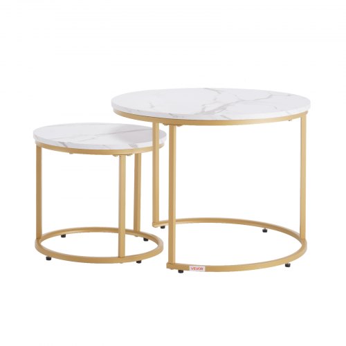 Nesting Coffee Table Set of 2 23.6 in Round Coffee Table Nesting Tables