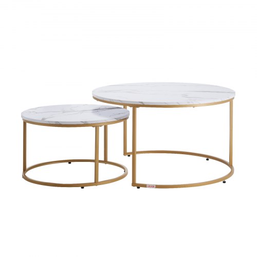 Nesting Coffee Table Set of 2 31.5 in Round Coffee Table Nesting Tables