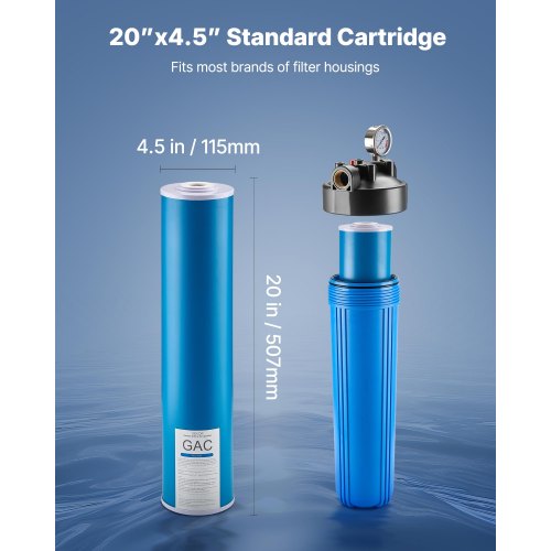 Whole House Water Filter Replacement Cartridge 45 x 20 GAC Activated