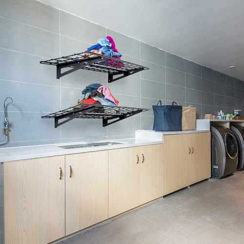 Garage Storage Shelving 2 Pack 4 x 1 ft Heavy Duty Garage Shelves Wall