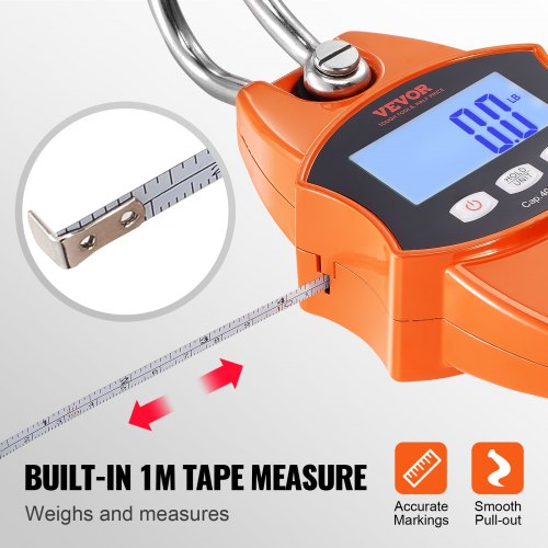 Digital Crane Scale 880 lbs400 kg Industrial Heavy Duty Hanging Scale