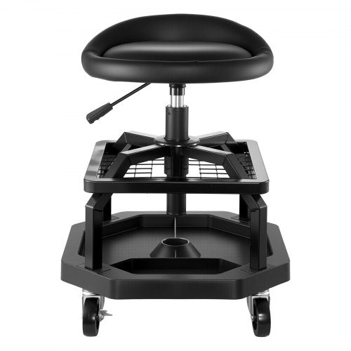Rolling Shop Stool Pneumatic Garage SeatWork Stool with 300 lbs Capacity