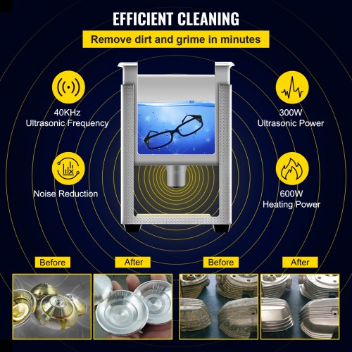 15L Upgraded Ultrasonic Cleaner 600W Heater360W Ultrasonic Professional
