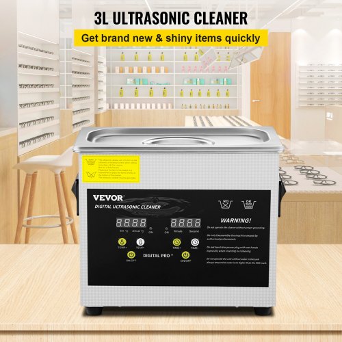 3L Upgraded Ultrasonic Cleaner 200W Heater120W Ultrasonic Professional