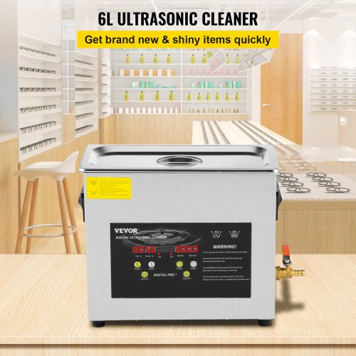 6L Upgraded Ultrasonic Cleaner 400W Heater180W Ultrasonic Professional