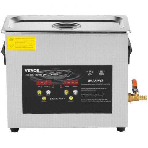 6L Upgraded Ultrasonic Cleaner 400W Heater180W Ultrasonic Professional