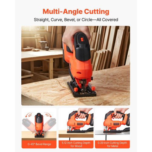 Cordless Jig Saw 20 V Brushless Motor 3500 SPM Blade Speed Cordless