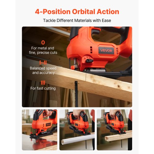 Cordless Jig Saw 20 V Brushless Motor 3500 SPM Blade Speed Cordless