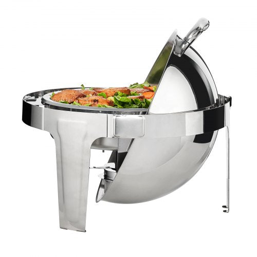 Roll Top Chafing Dish Buffet Set 6 Qt 2 Pack Stainless Steel Chafer with 2