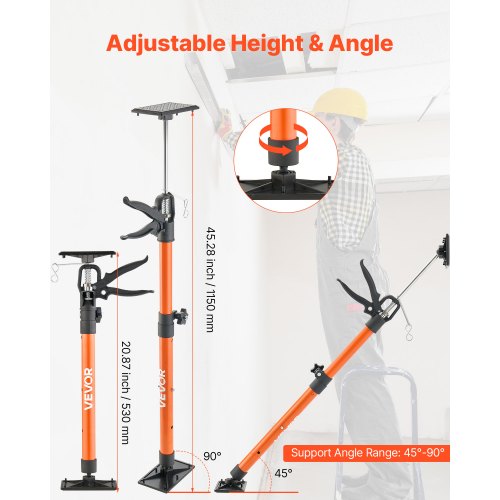 Cabinet Jack Support Pole 2Pack 21360 Inch Steel Telescopic Quick