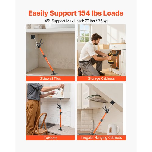 Cabinet Jack Support Pole 2Pack 21360 Inch Steel Telescopic Quick