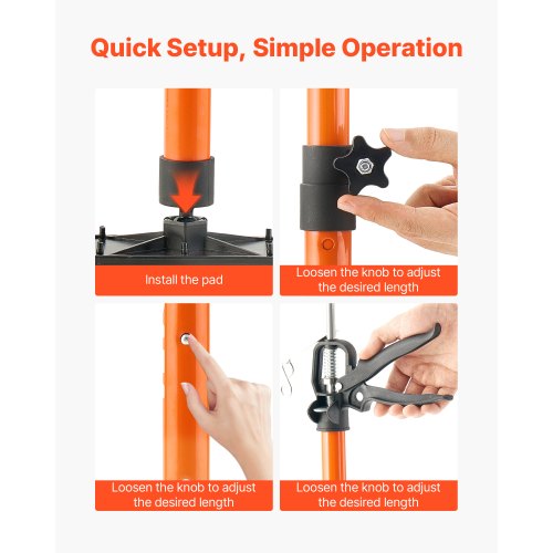 Cabinet Jack Support Pole 2Pack 21360 Inch Steel Telescopic Quick