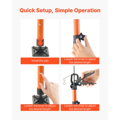 Cabinet Jack Support Pole 2Pack 4571142 Inch Steel Telescopic Quick