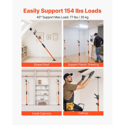 Cabinet Jack Support Pole 8Pack 4571142 Inch Steel Telescopic Quick