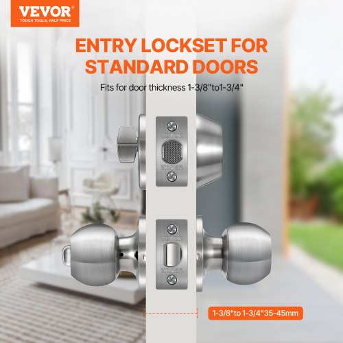 Door Knob and Deadbolt Set Satin Nickel Entry Door Knob and Single Cylinder