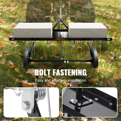 Tow Behind Dethatcher 40inch Tow Dethatcher with 20 Spring Steel Tines