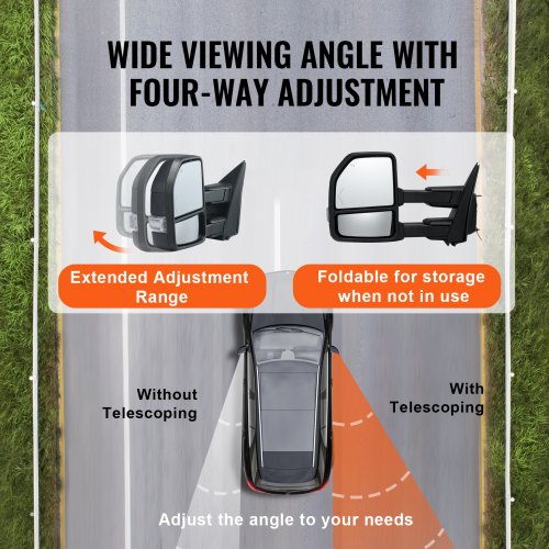 Towing Mirrors Left Right Pair Set For 20152018 Ford F150 Power Heated With