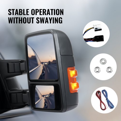 Towing Mirrors Left Right Pair Set for 20082016 Ford F250 F350 F450